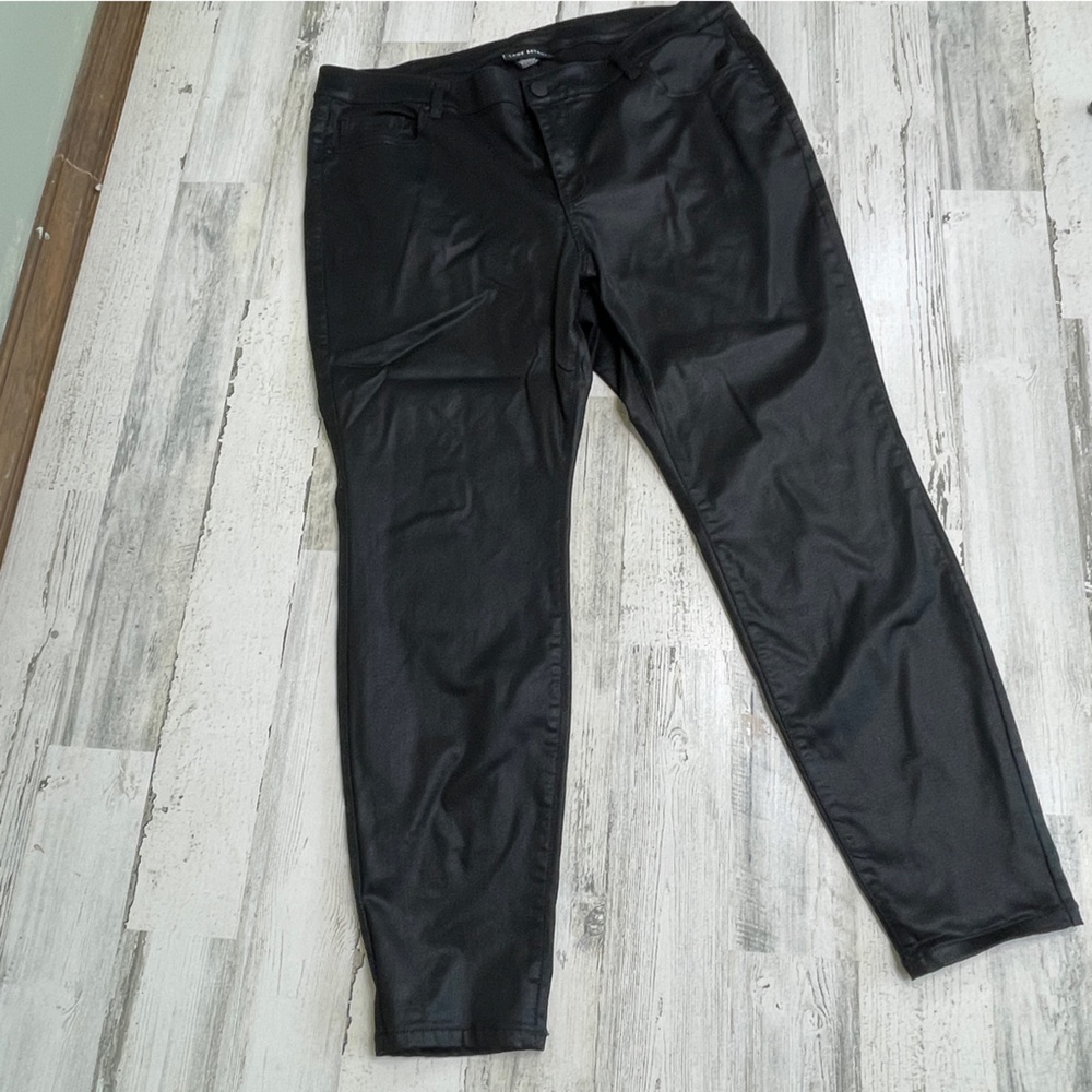 Lane Bryant Black Faux Leather Skinny Pants